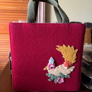 Hard Bird Felt bag from Patch NYC by Ross & Carney